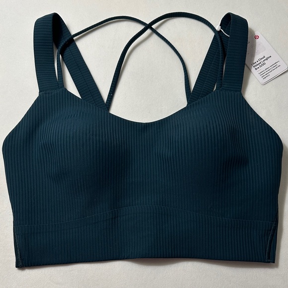lululemon athletica Other - NWT Lululemon Like A Cloud Longline Ribbed Bra size 4 D/DD Indochine Blue